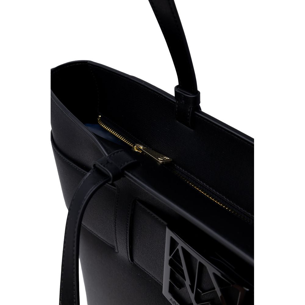 Armani Exchange Schwarze Polyethylen-Handtasche