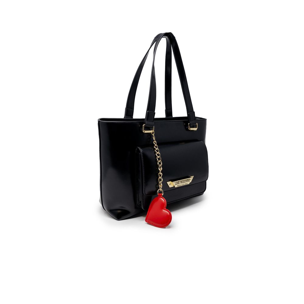 Love Moschino Schwarze Polyethylen-Handtasche