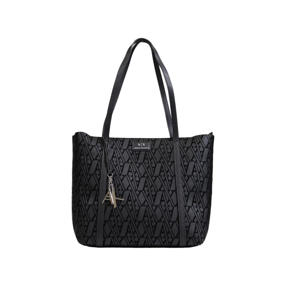 Armani Exchange Schwarze Polyethylen-Handtasche