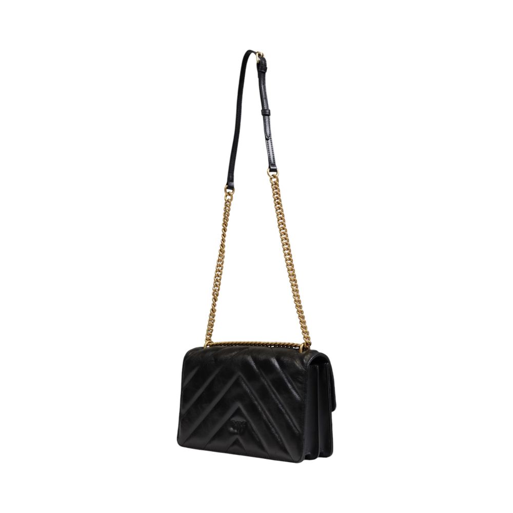 PINKO Schwarze Lederhandtasche