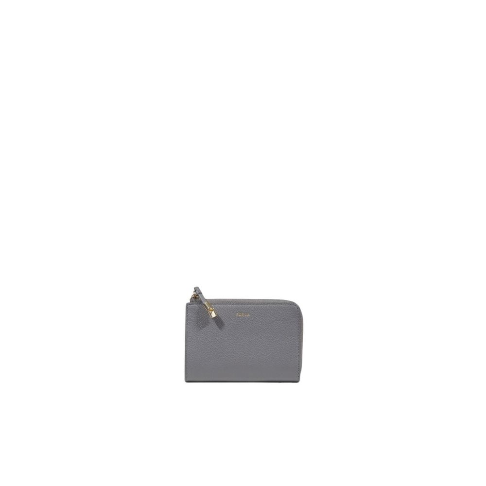 Furla Graues Leder Portemonnaie