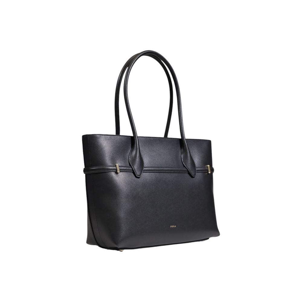 Furla Schwarze Lederhandtasche