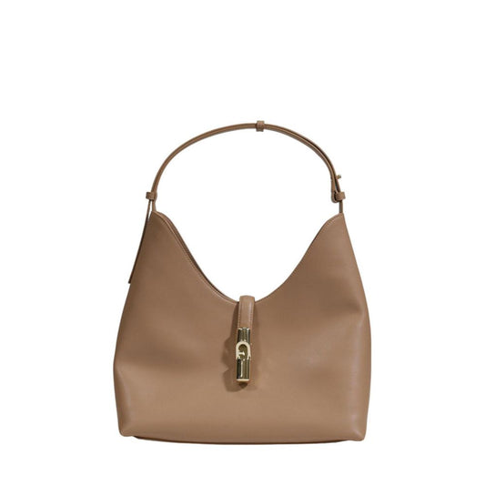 Furla Beige Lederhandtasche