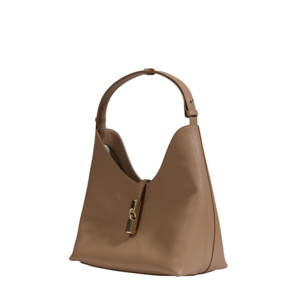 Furla Beige Lederhandtasche