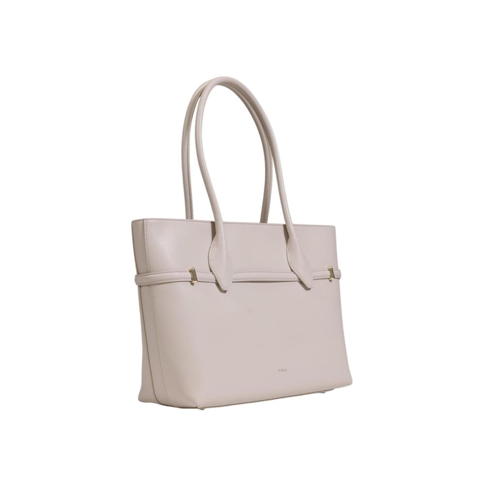 Furla Graue Lederhandtasche