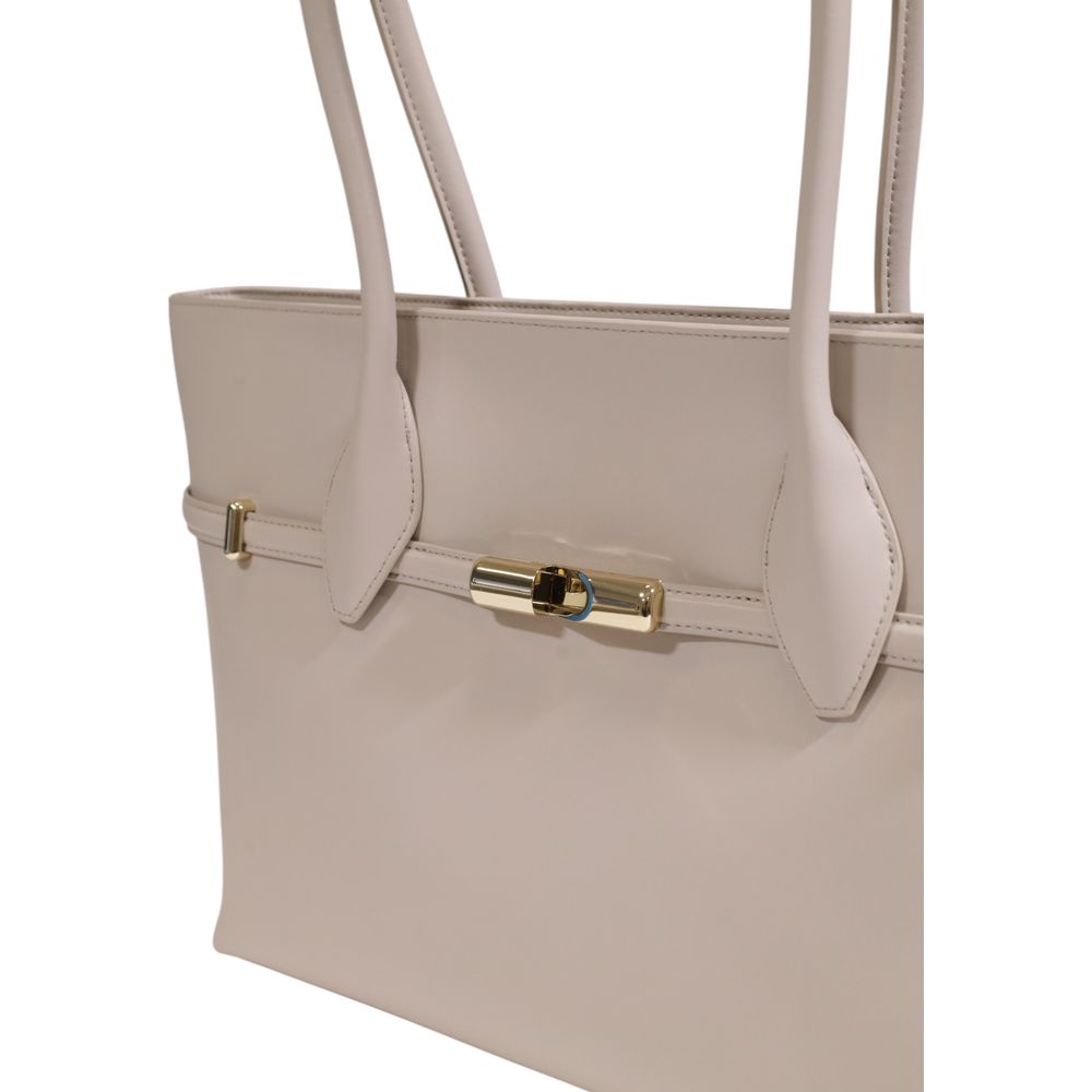 Furla Graue Lederhandtasche