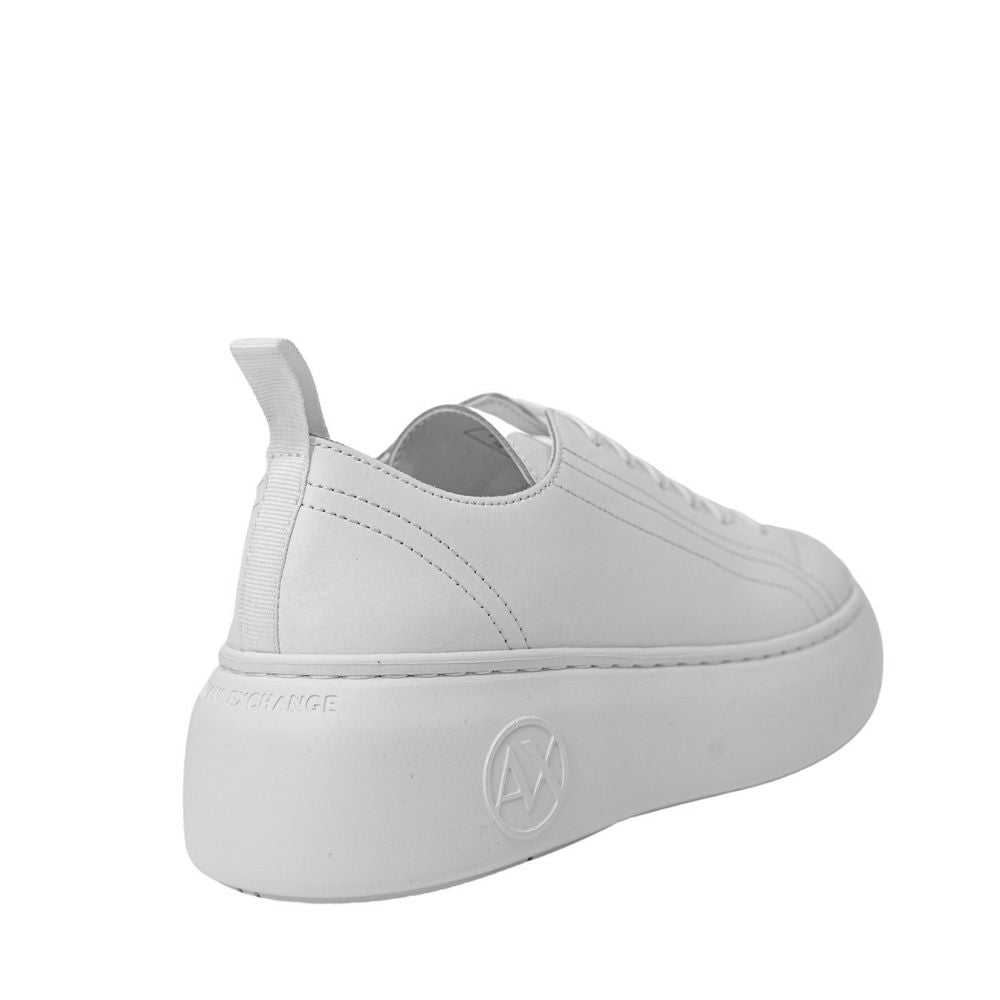 Armani Exchange Weißes Leder Sneaker