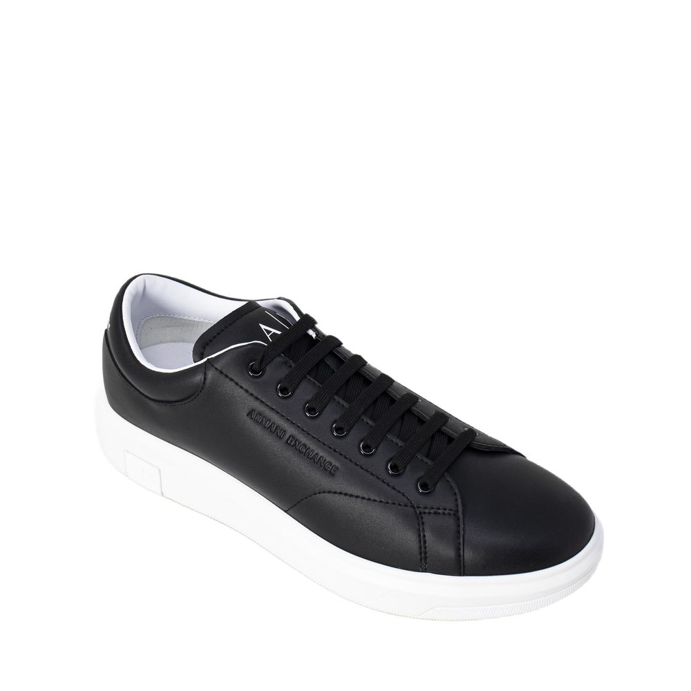 Armani Exchange Schwarzer Leder-Sneaker