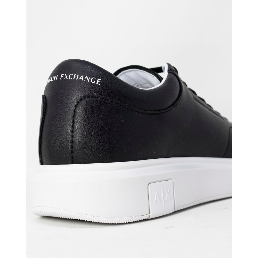 Armani Exchange Schwarzer Leder-Sneaker