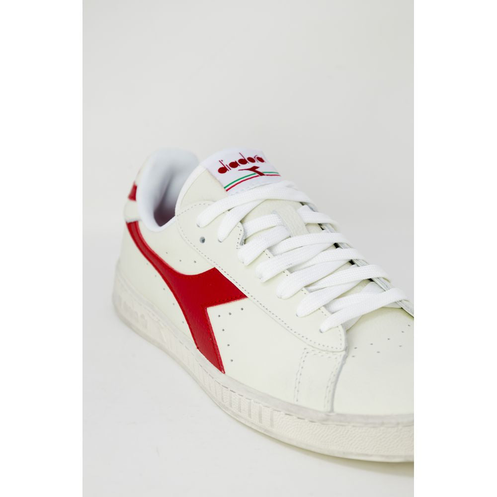 Diadora Rote Kunstleder-Sneaker