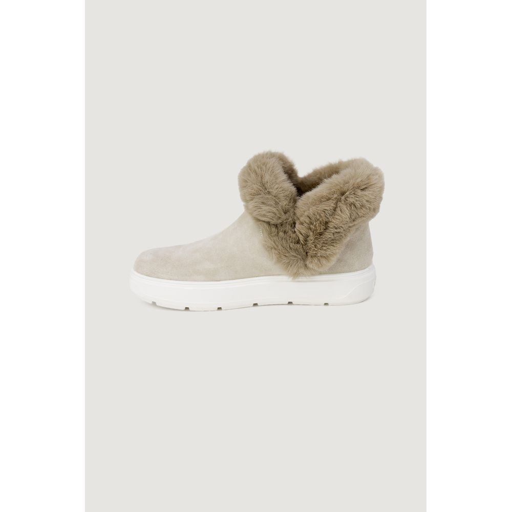 Love Moschino Beige Leder Sneaker