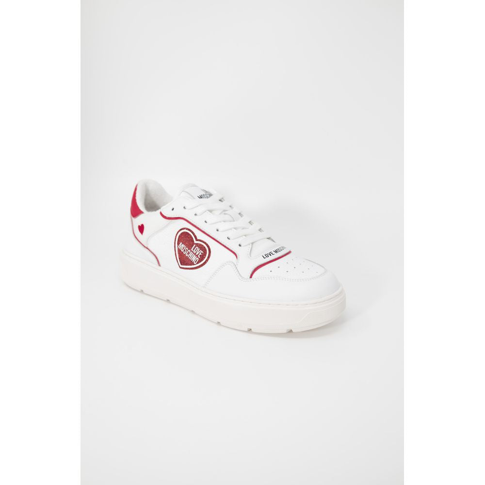 Love Moschino Roter Polyethylen-Sneaker