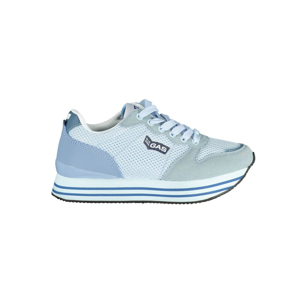 Gas Sneaker aus hellblauem Polyester