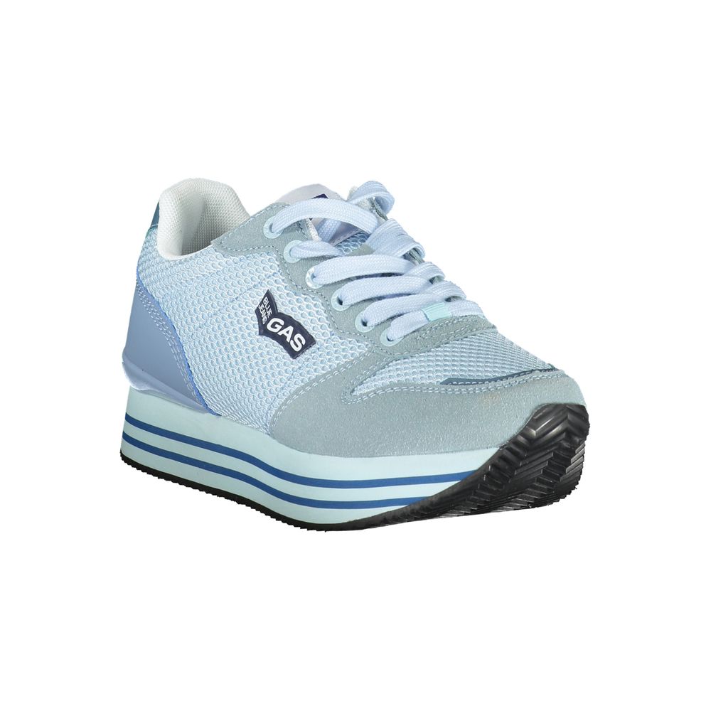 Gas Sneaker aus hellblauem Polyester