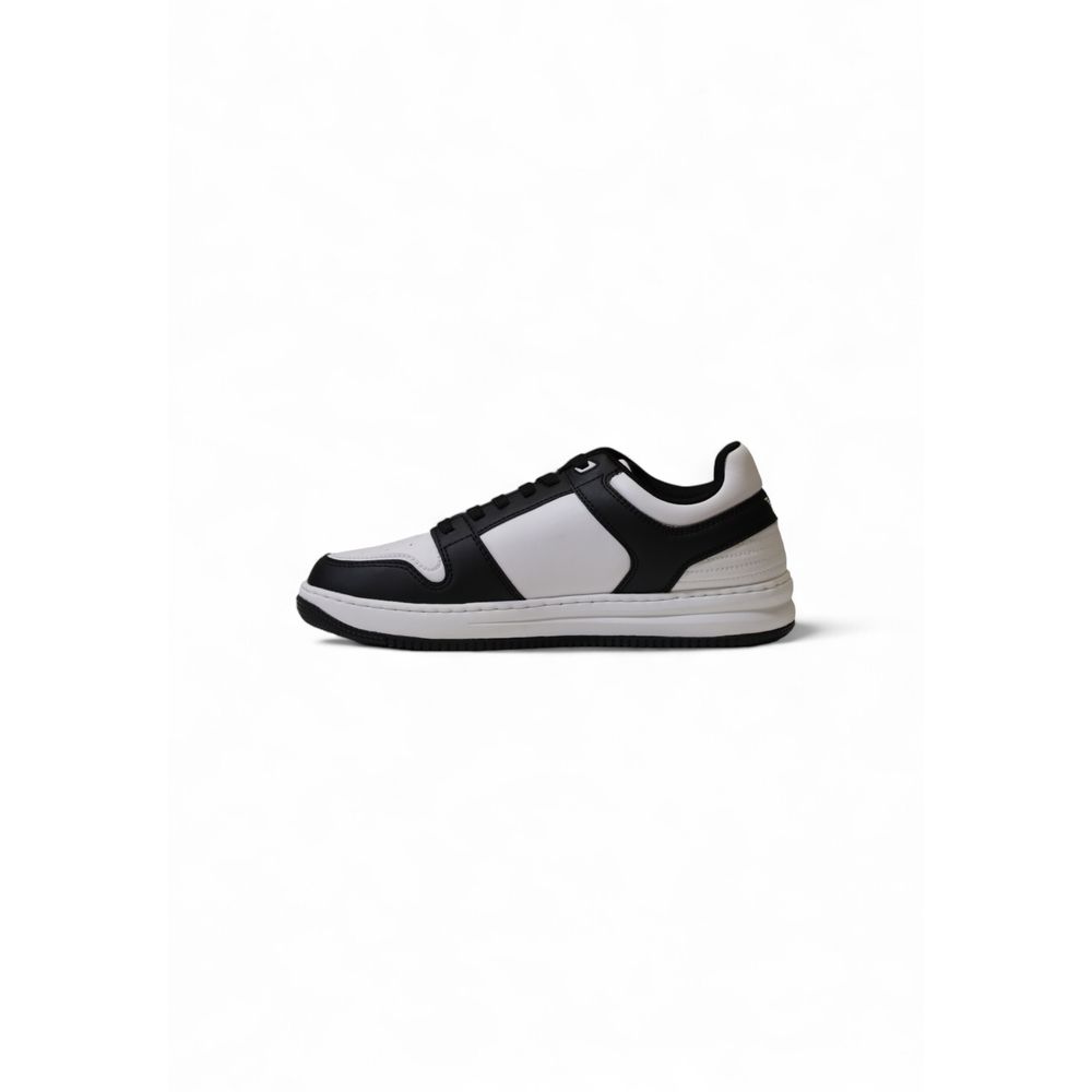 EA7 Emporio Armani Schwarzer und weißer Polyester-Sneaker