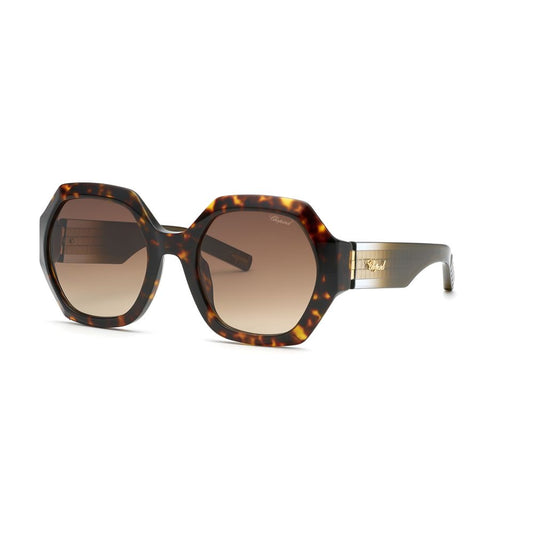 Chopard Braune Acetat-Sonnenbrille