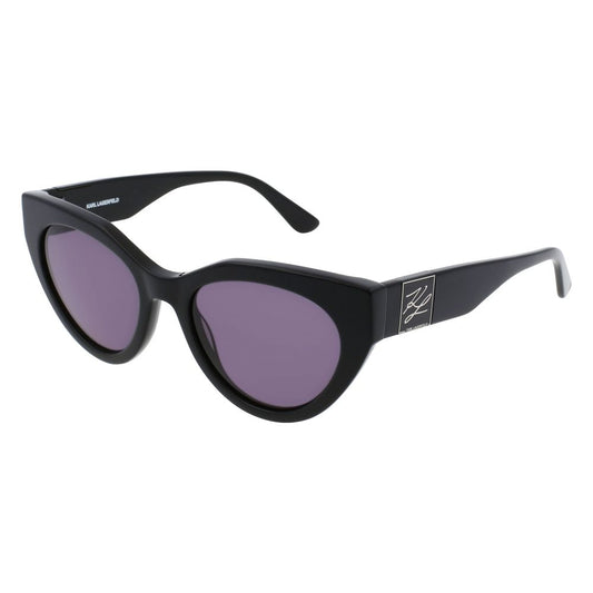 Karl Lagerfeld Schwarze Acetat-Sonnenbrille