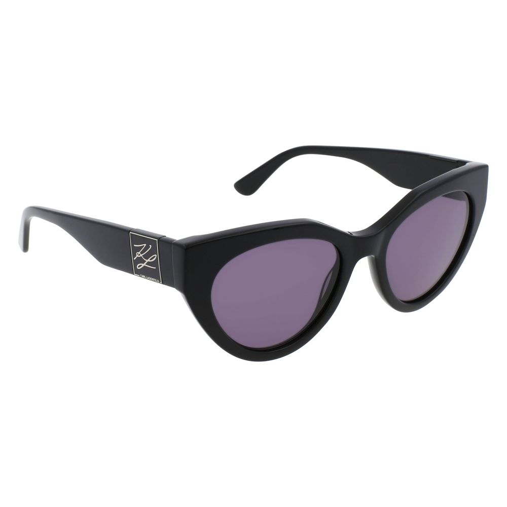 Karl Lagerfeld Schwarze Acetat-Sonnenbrille