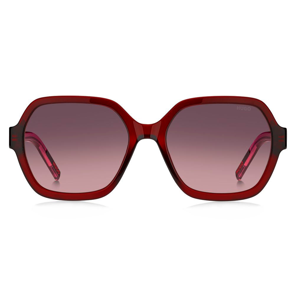 Hugo Boss Rote Acetat-Sonnenbrille