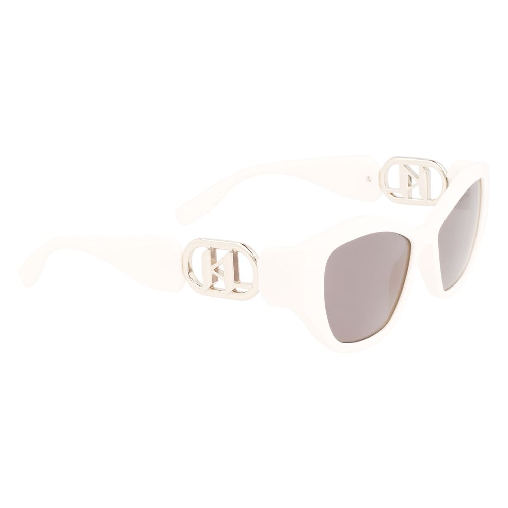 Karl Lagerfeld Weiß gespritzte Sonnenbrille