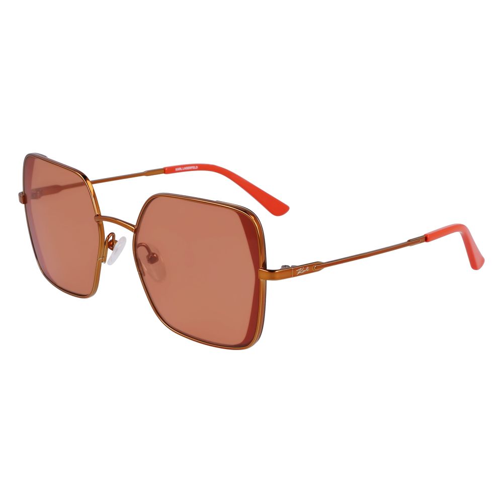 Karl Lagerfeld Orangefarbene Metall-Sonnenbrille