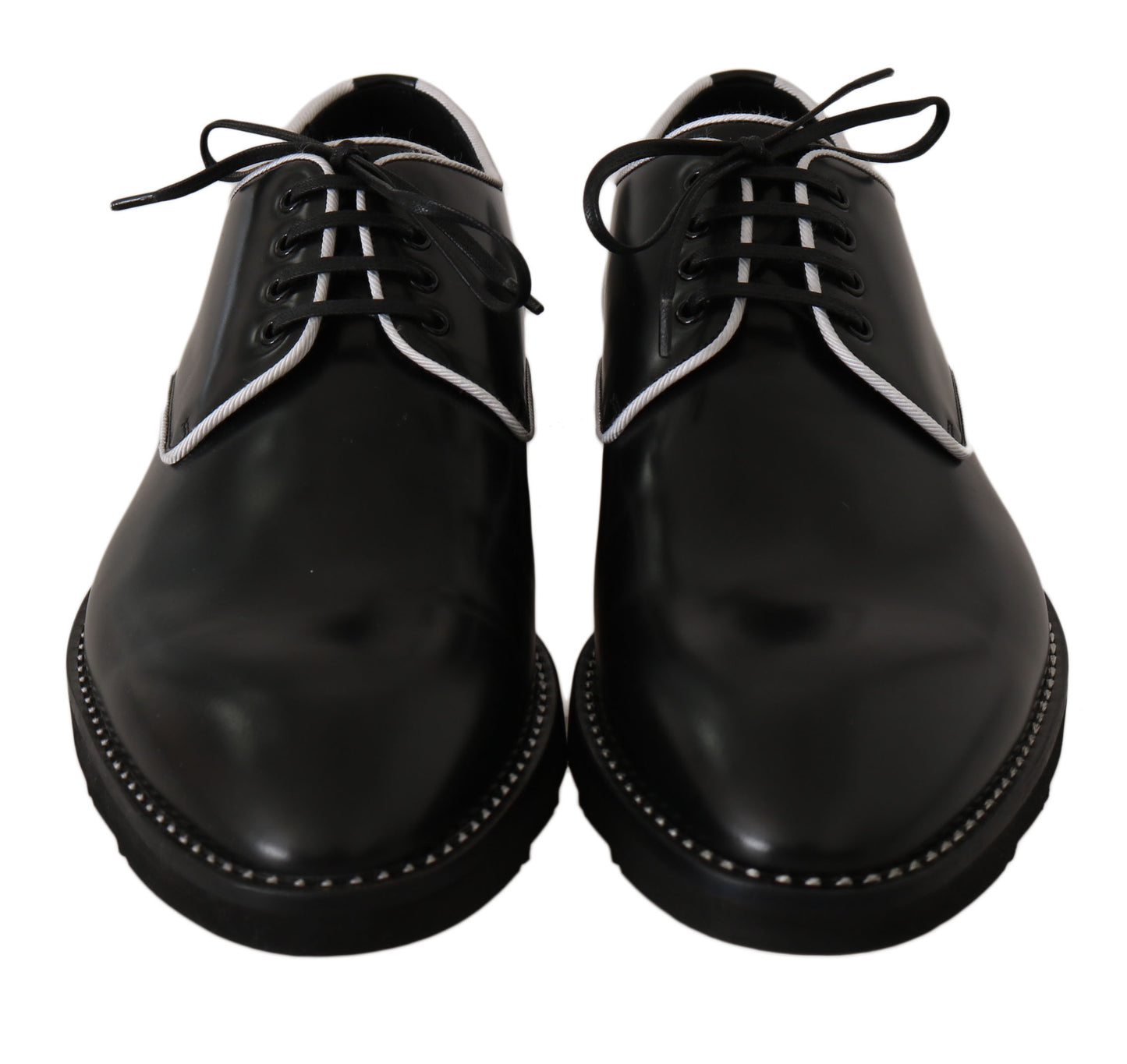 Dolce & Gabbana Elegante Derby-Schuhe aus schwarzem Leder