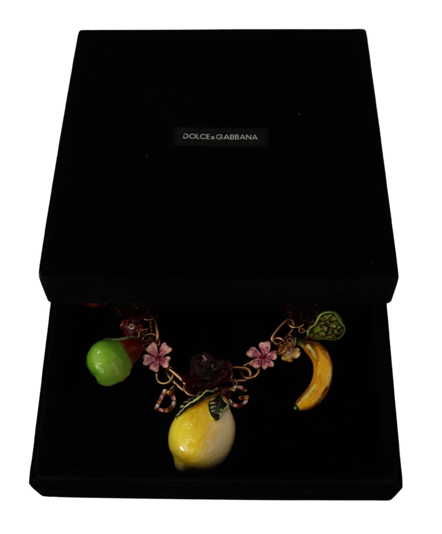 Dolce & Gabbana Schicke Gold Statement Sizilien Obst Halskette