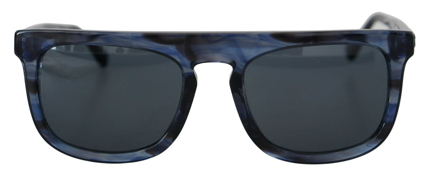 Dolce & Gabbana Elegante blaue Acetat-Sonnenbrille