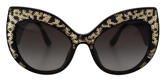 Dolce & Gabbana Schmetterling Polarisierte Pailletten-Sonnenbrille