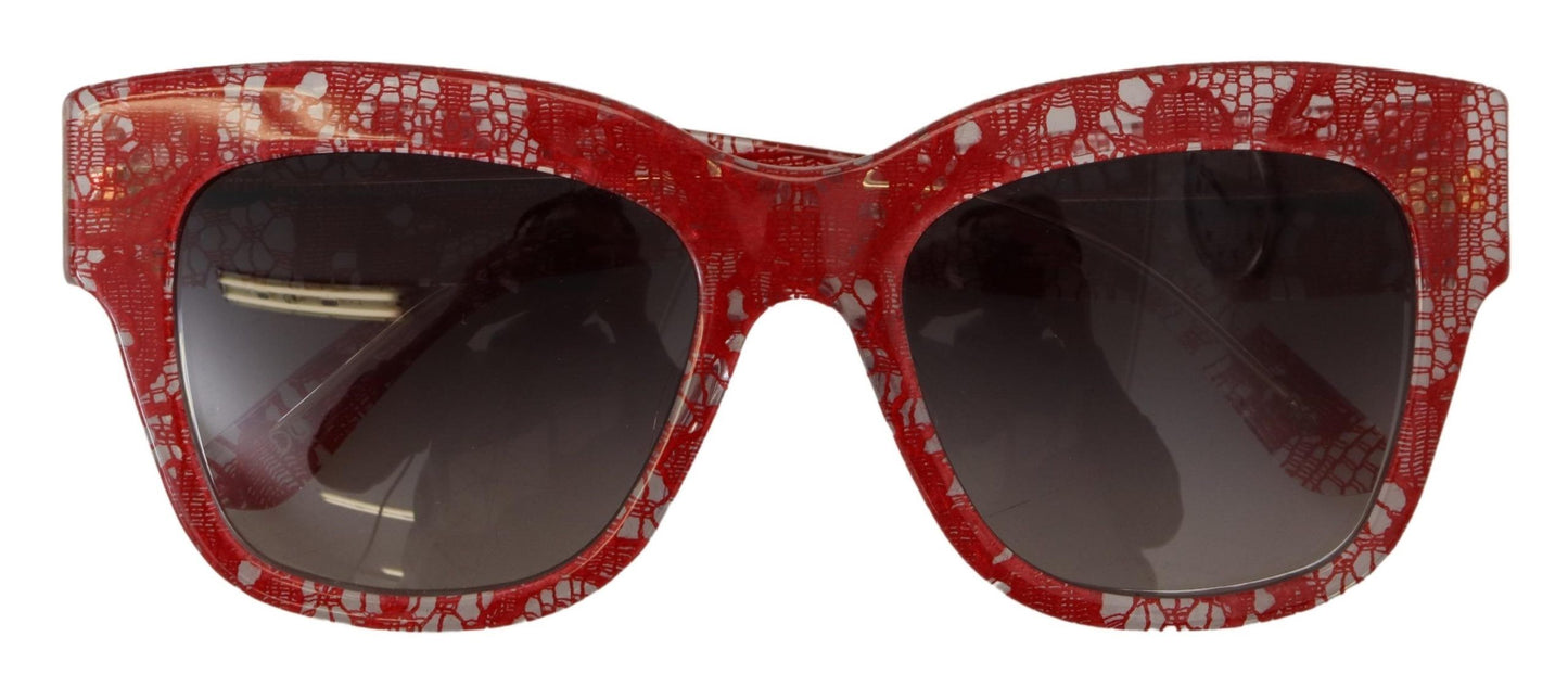 Dolce & Gabbana Sizilianische Designer-Sonnenbrille mit Spitzenverzierung