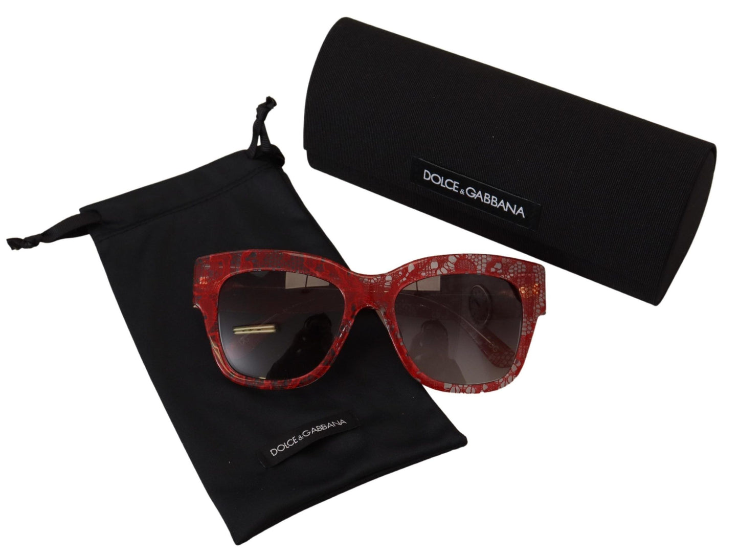 Dolce & Gabbana Sizilianische Designer-Sonnenbrille mit Spitzenverzierung