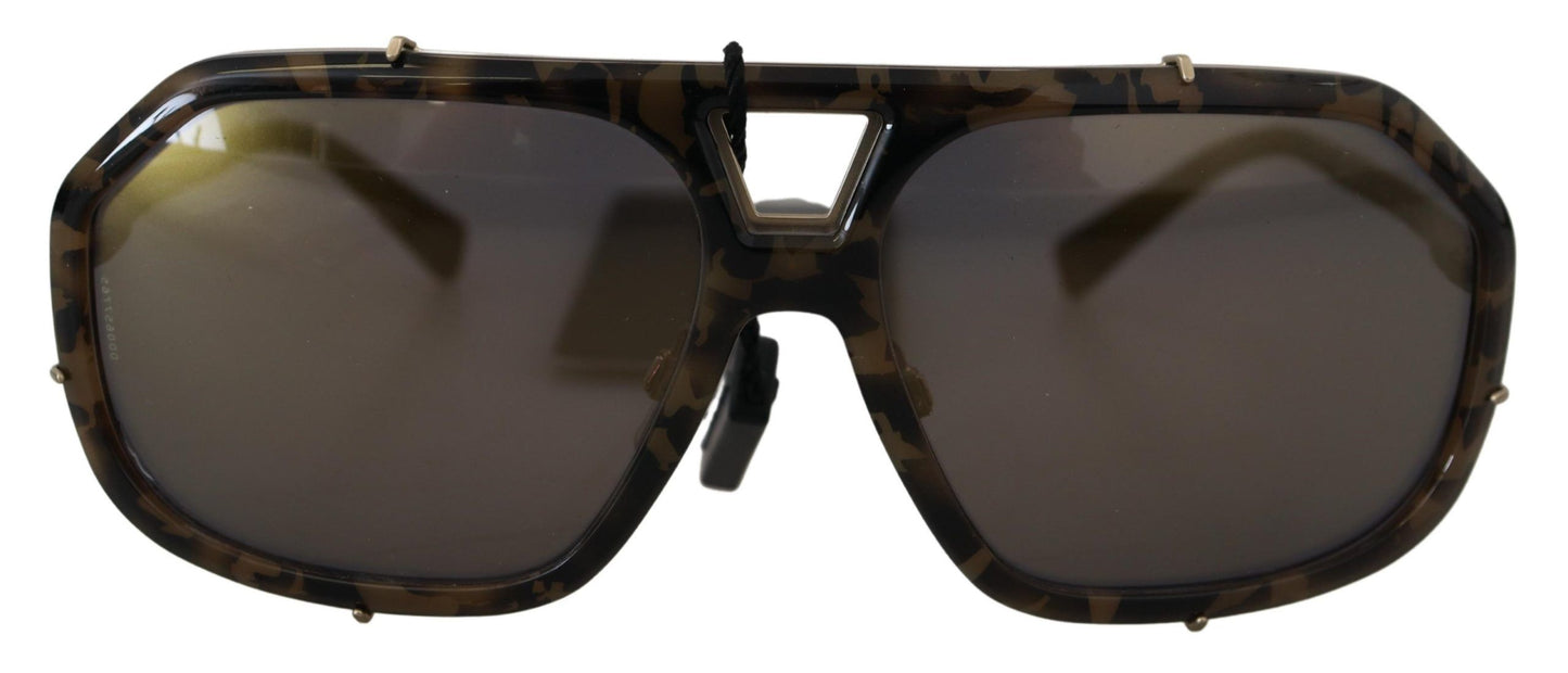 Dolce & Gabbana Schicke verspiegelte braune Aviator-Sonnenbrille