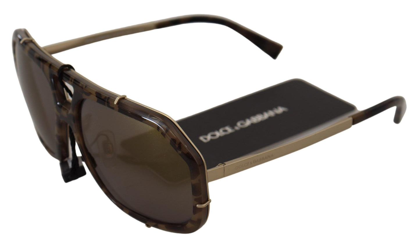 Dolce & Gabbana Schicke verspiegelte braune Aviator-Sonnenbrille