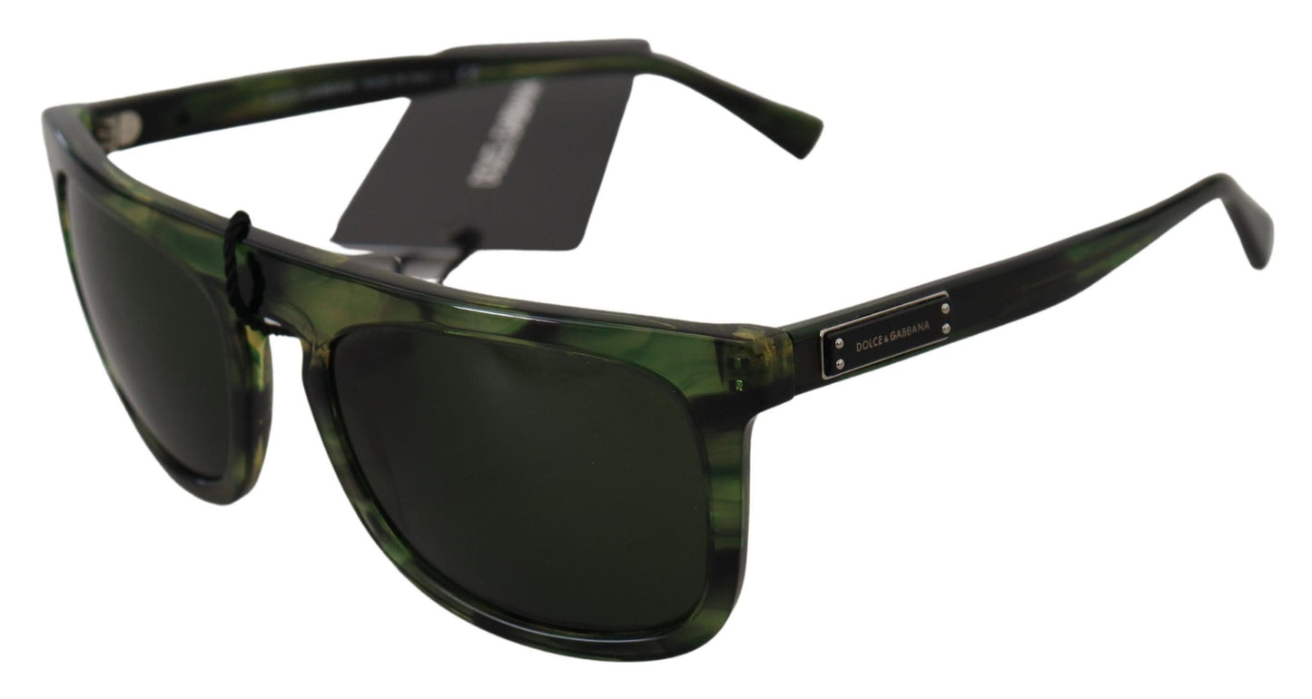 Dolce & Gabbana Schicke grüne Acetat-Sonnenbrille für Frauen