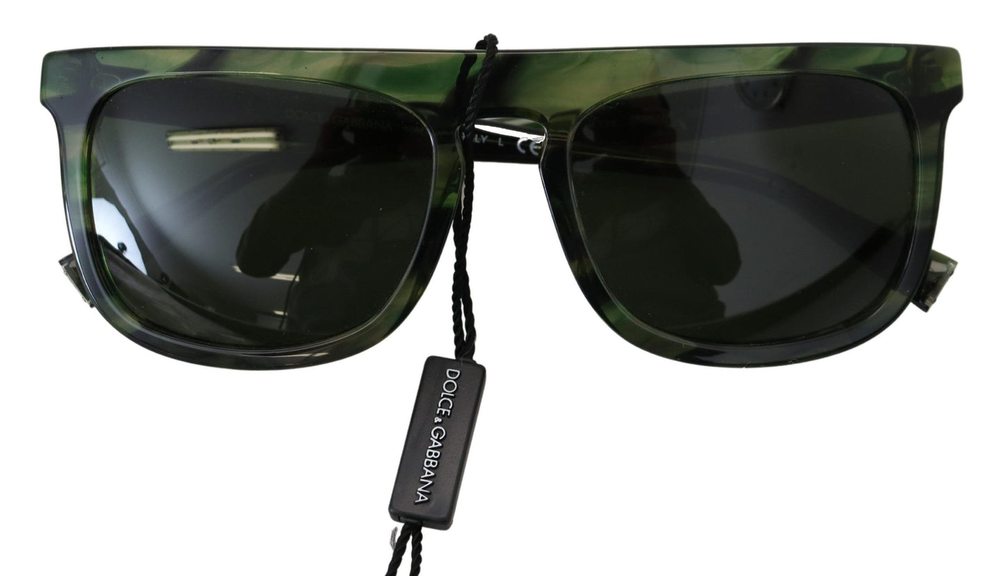 Dolce & Gabbana Schicke grüne Acetat-Sonnenbrille für Frauen