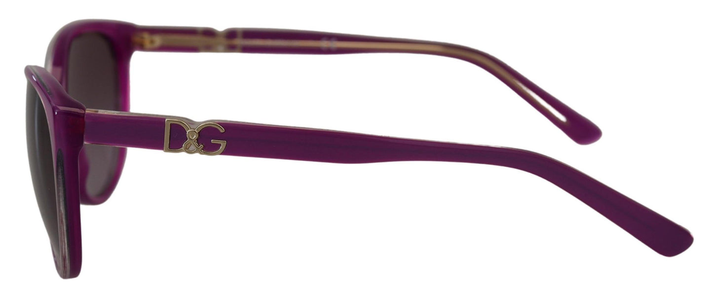 Dolce & Gabbana Schicke runde Sonnenbrille aus lila Acetat