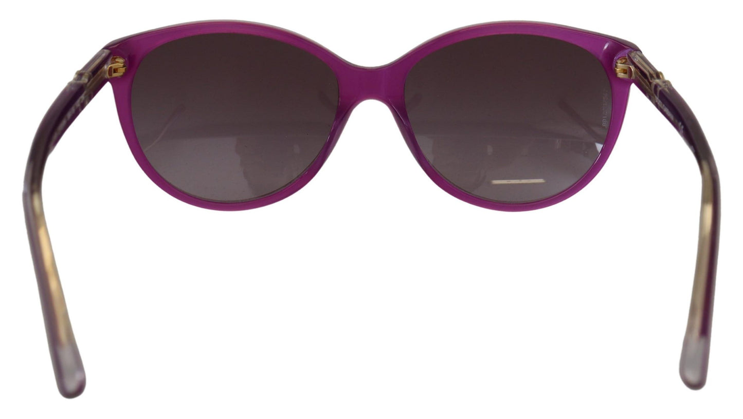 Dolce & Gabbana Schicke runde Sonnenbrille aus lila Acetat