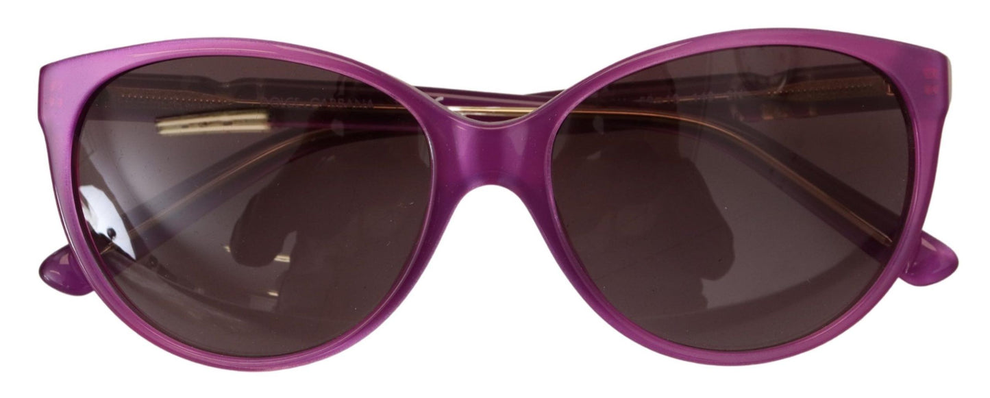 Dolce & Gabbana Schicke runde Sonnenbrille aus lila Acetat