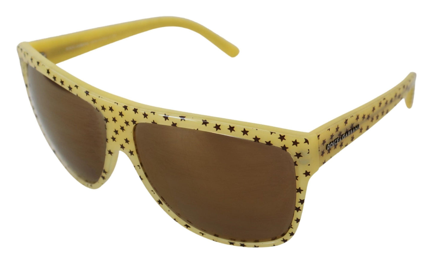 Dolce & Gabbana Stellar Chic Quadratische Sonnenbrille in Gelb