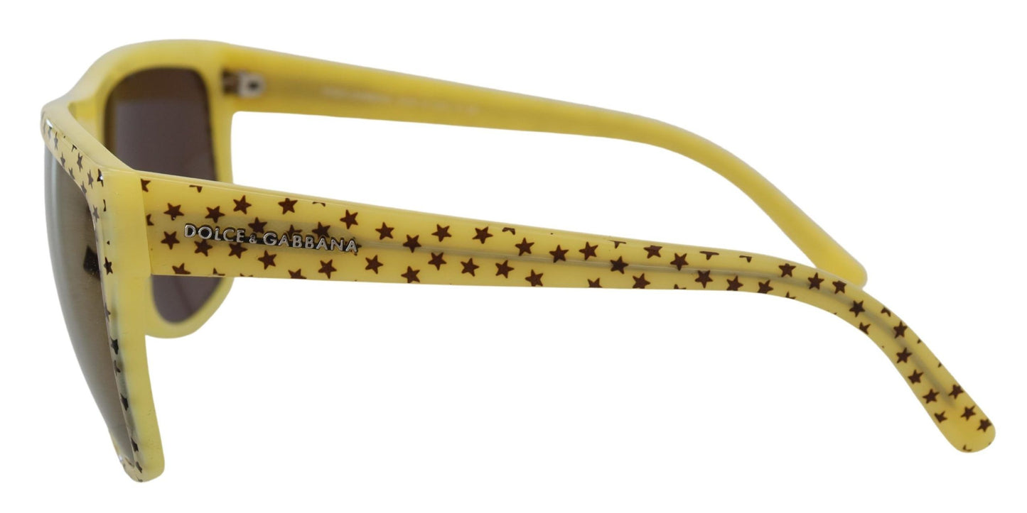 Dolce & Gabbana Stellar Chic Quadratische Sonnenbrille in Gelb