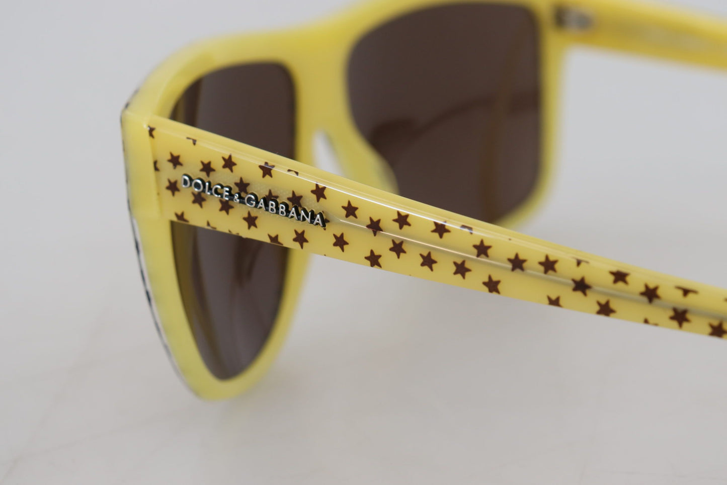 Dolce & Gabbana Stellar Chic Quadratische Sonnenbrille in Gelb