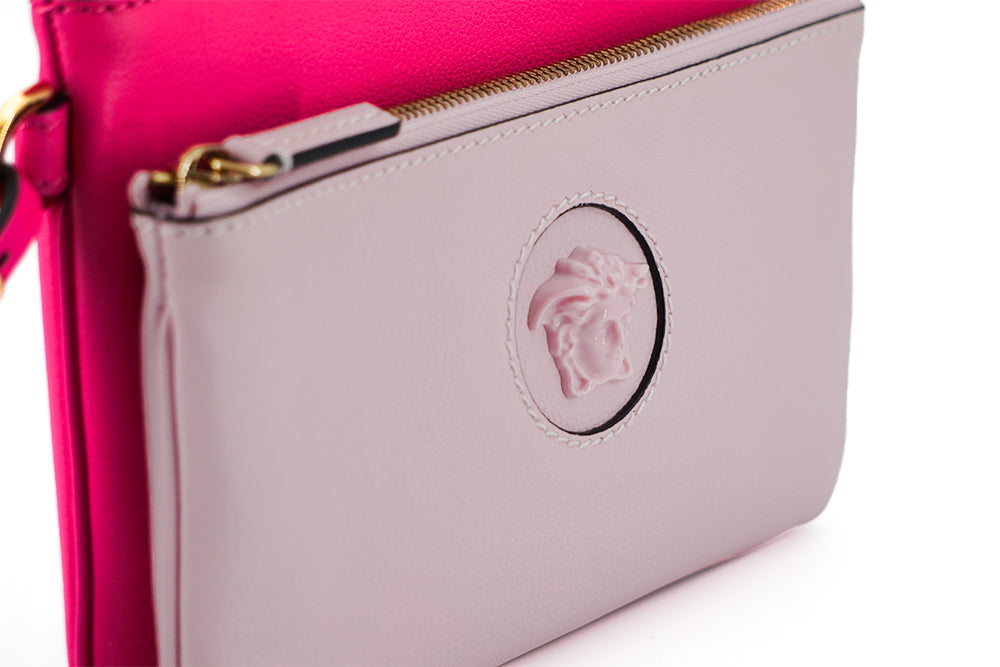 Versace Elegante rosa Lederbeutel-Clutch