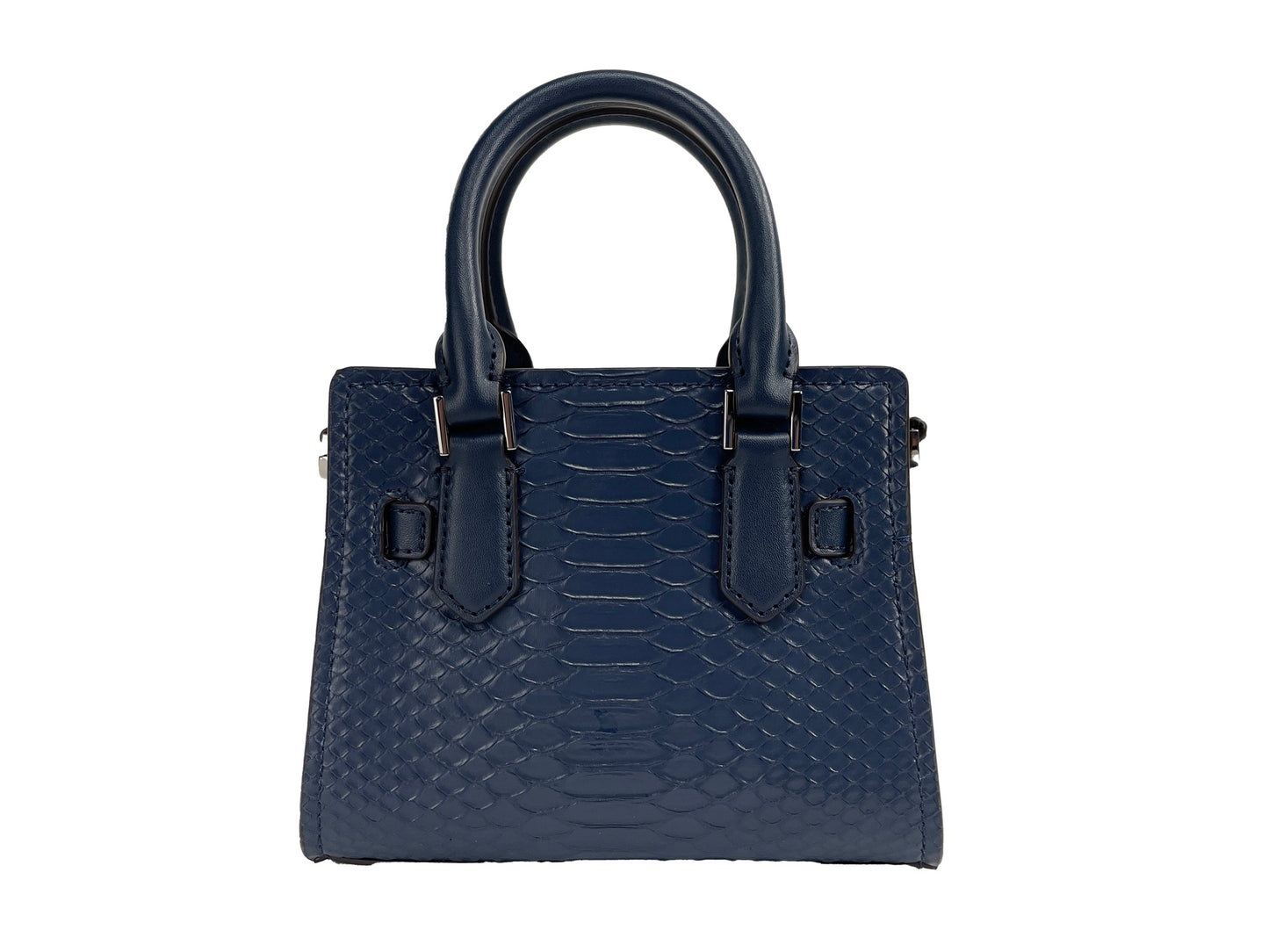 Michael Kors Hamilton XS Navy Snake Satchel Crossbody Bag Geldbörse