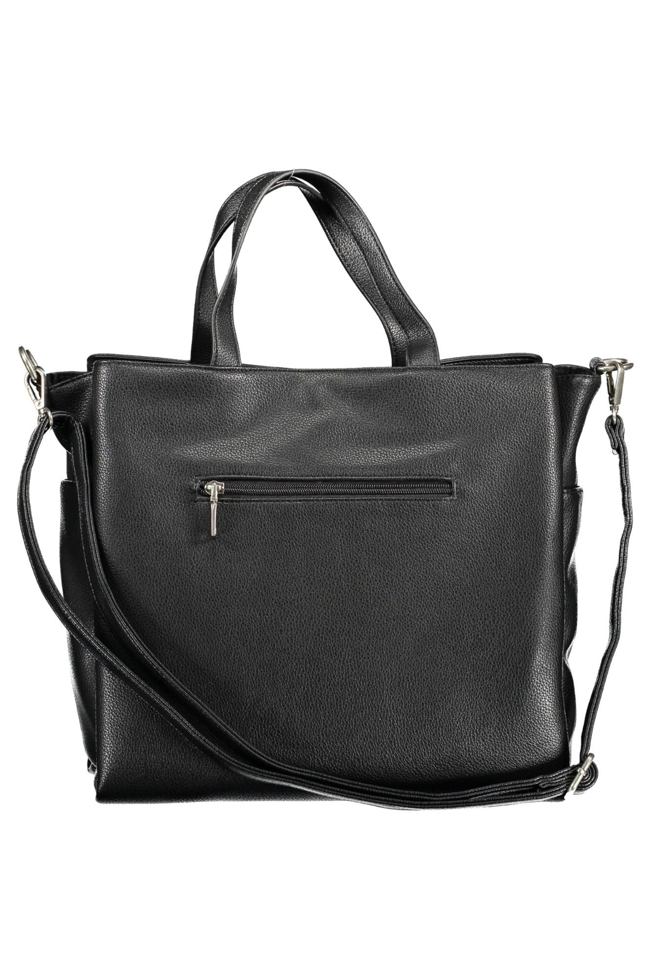 BYBLOS Schicke schwarze Multi-Pocket-Handtasche