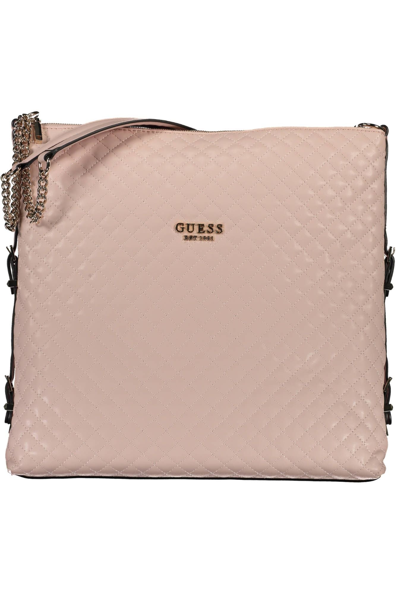 Guess Jeans Schicke rosa Polyurethan-Umhängetasche mit Kettengriff