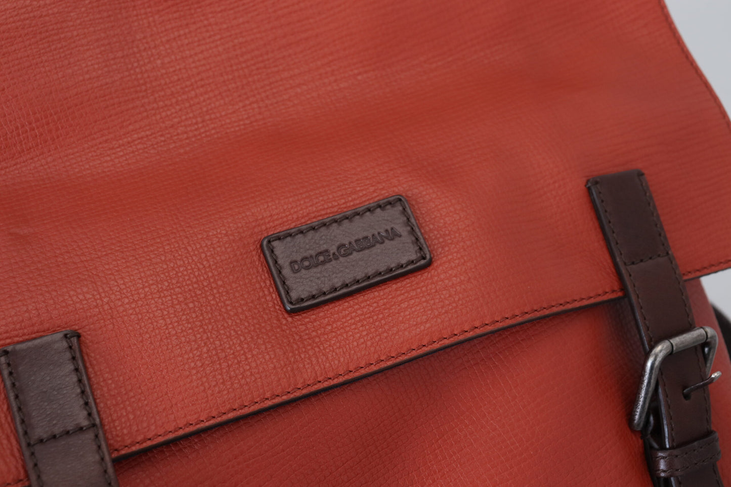 Dolce & Gabbana Eleganter Kalbsleder-Rucksack in Orange