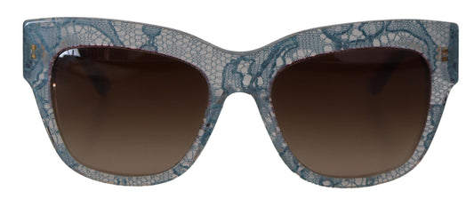 Dolce & Gabbana Elegante Sonnenbrille mit Spitzenbesatz und Farbverlauf