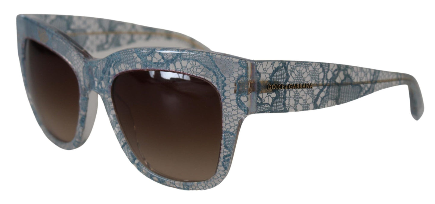 Dolce & Gabbana Elegante Sonnenbrille mit Spitzenbesatz und Farbverlauf