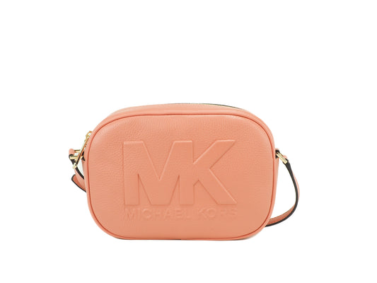 Michael Kors Jet Set Travel Medium Sherbert Leder Oval Kamera Crossbody Tasche