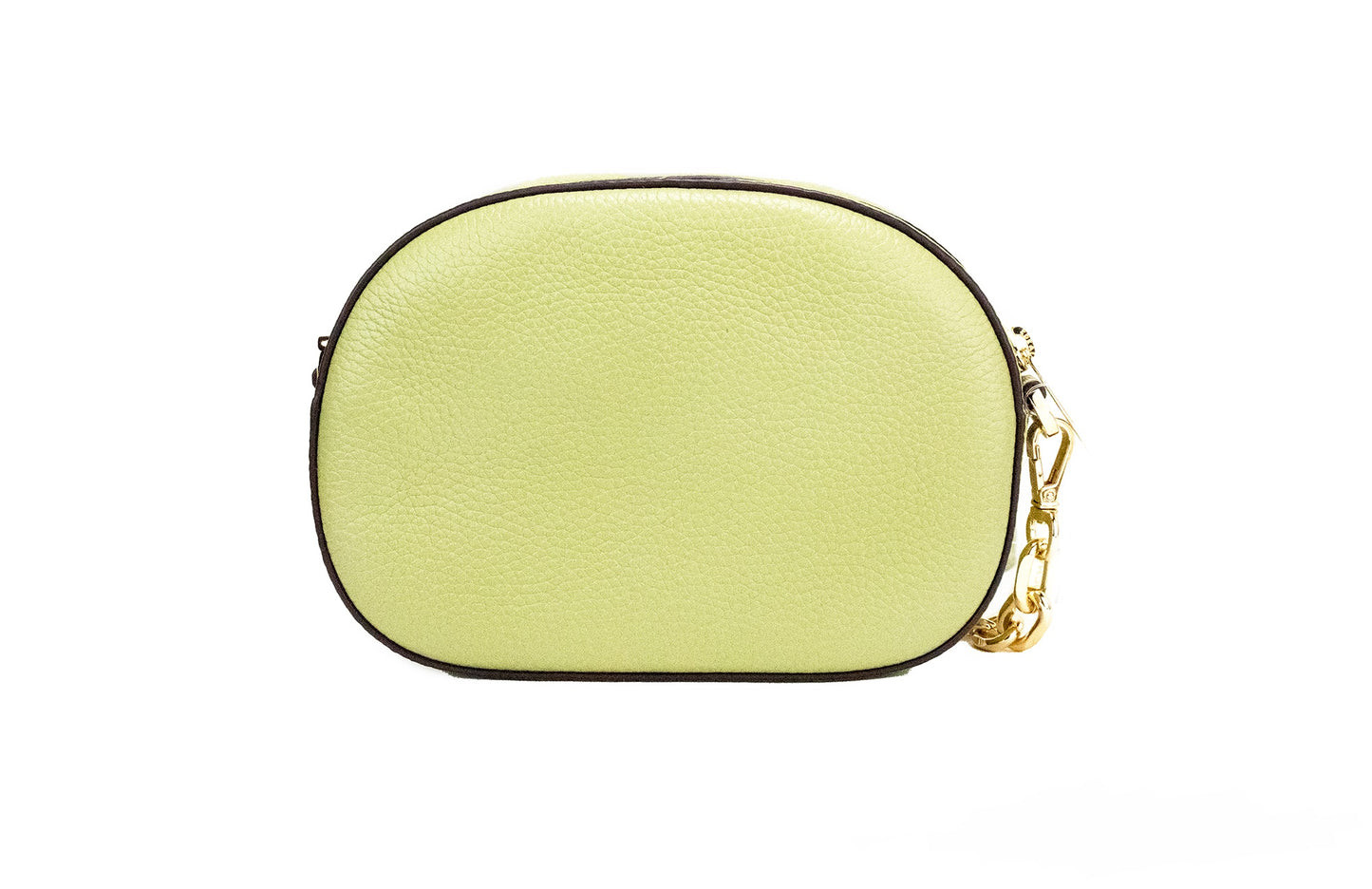 Michael Kors Jet Set Glam Light Sage Leder Front Pocket Oval Crossbody Handtasche